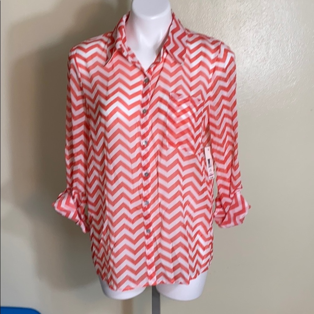 NWT-Junior Dressy Blouse long sleeve